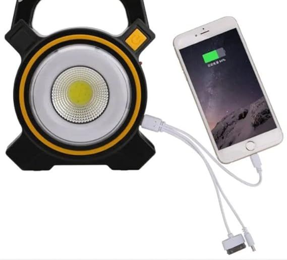 COB Work Solar and USB Charging Emergency Light JY 819A Handheld Camping Torch Lamp with Solar Panel