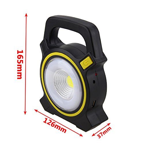 COB Work Solar and USB Charging Emergency Light JY 819A Handheld Camping Torch Lamp with Solar Panel